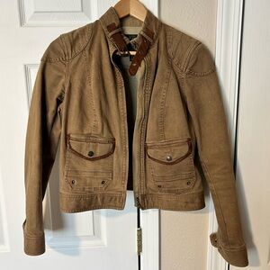 Ralph Lauren Tan denim moto Jacket